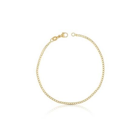 MUAU Schmuck  Bracelet de cheville panzer or jaune 750, 24cm, 1.9mm 