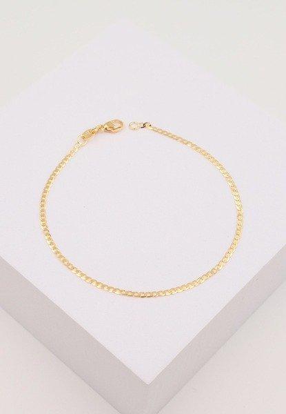 MUAU Schmuck  Fusskette Panzer Gelbgold 750, 24cm, 1.9mm 