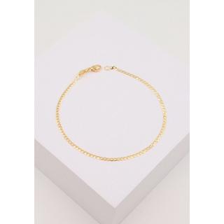 MUAU Schmuck  Fusskette Panzer Gelbgold 750, 24cm, 1.9mm 