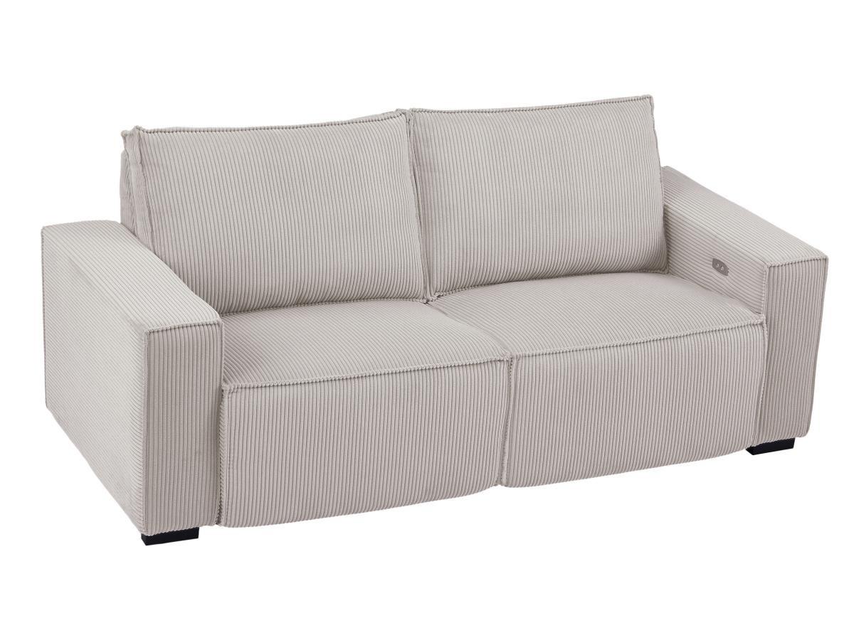 Image of Relaxsofa 3-Sitzer elektrisch - Cord - Hellgrau - AMELIO Relaxsofa 3-Sitzer elektrisch - Cord - Hellgrau - AMELIO