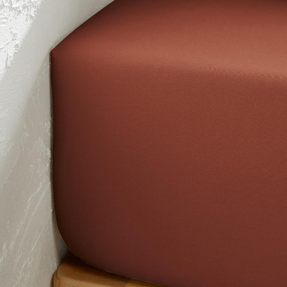 La Redoute Intérieurs Victor Drap-housse en satin de coton prélavé  