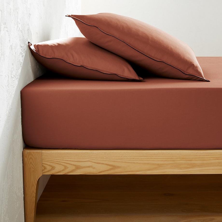 Drap-housse en satin de coton lavé