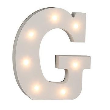 Beleuchteter LED Holzbuchstaben "G"