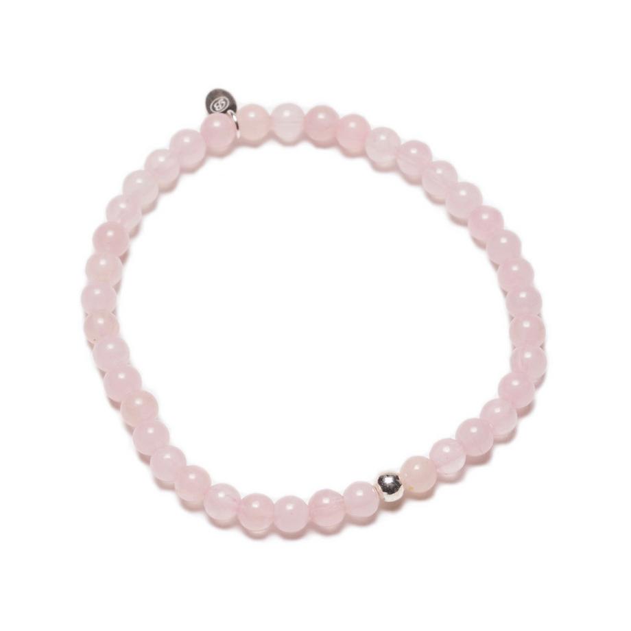 Balibay  Reselé  Stretch Armband mit Rosenquarz & Silber 