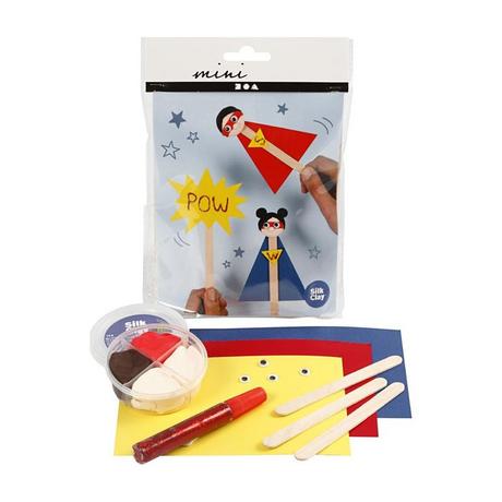 Creativ Company  Bastelset Eisstiel-Figuren, Superheld, 1 Set 