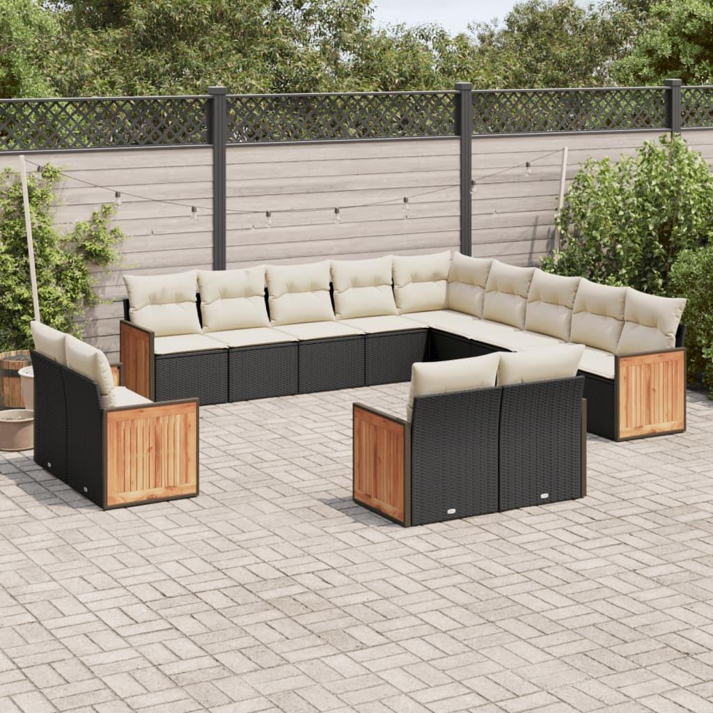 VidaXL Ensemble de canapés de jardin rotin synthétique  