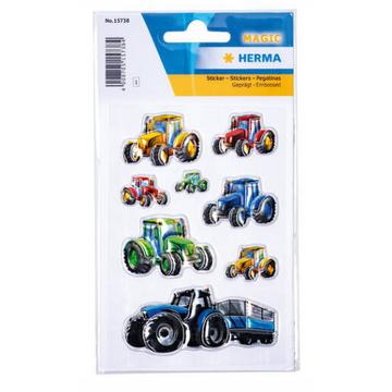 HERMA Tractors Race adesivo per bambino