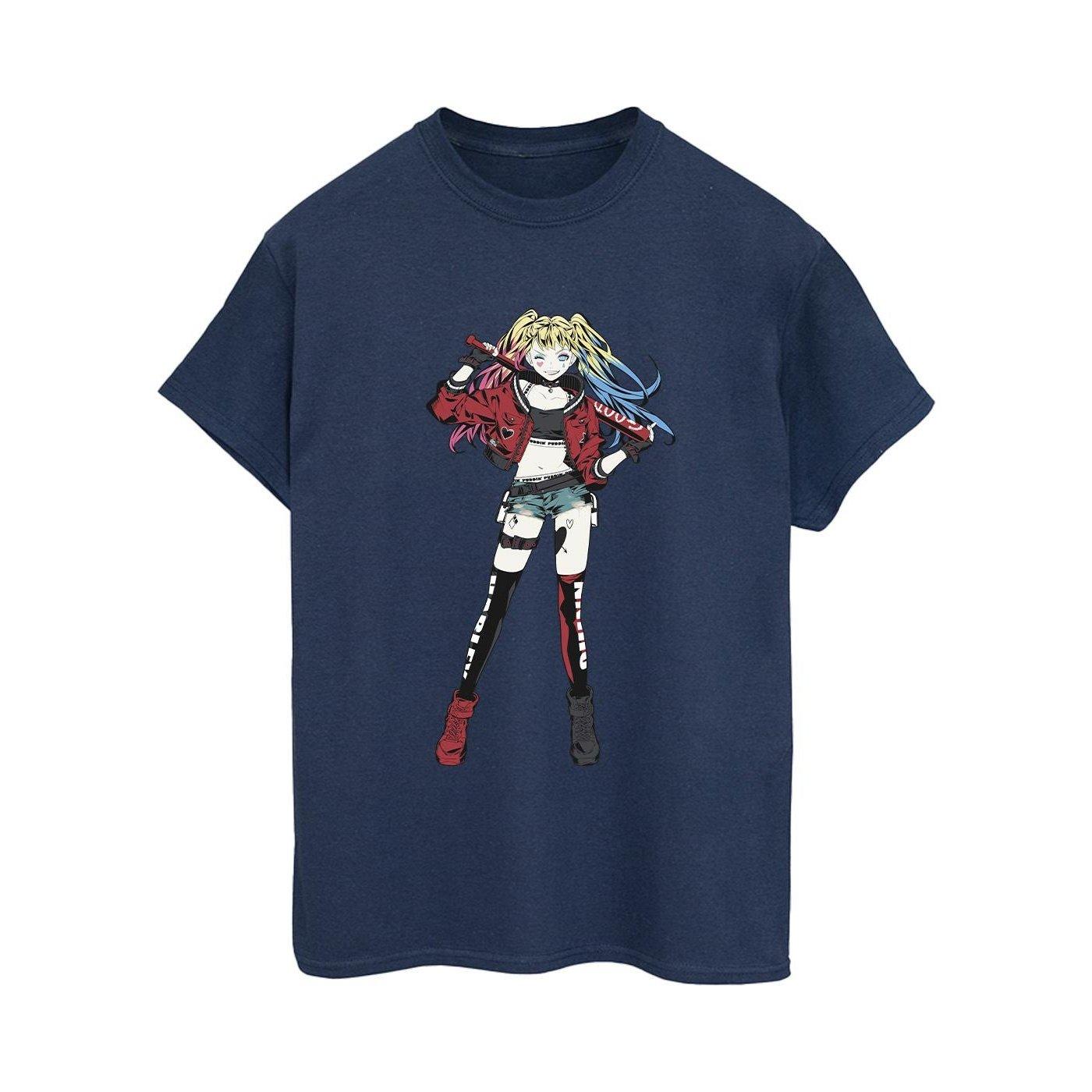 Image of Harley Quinn Standing Pose Tshirt Damen Marine XL