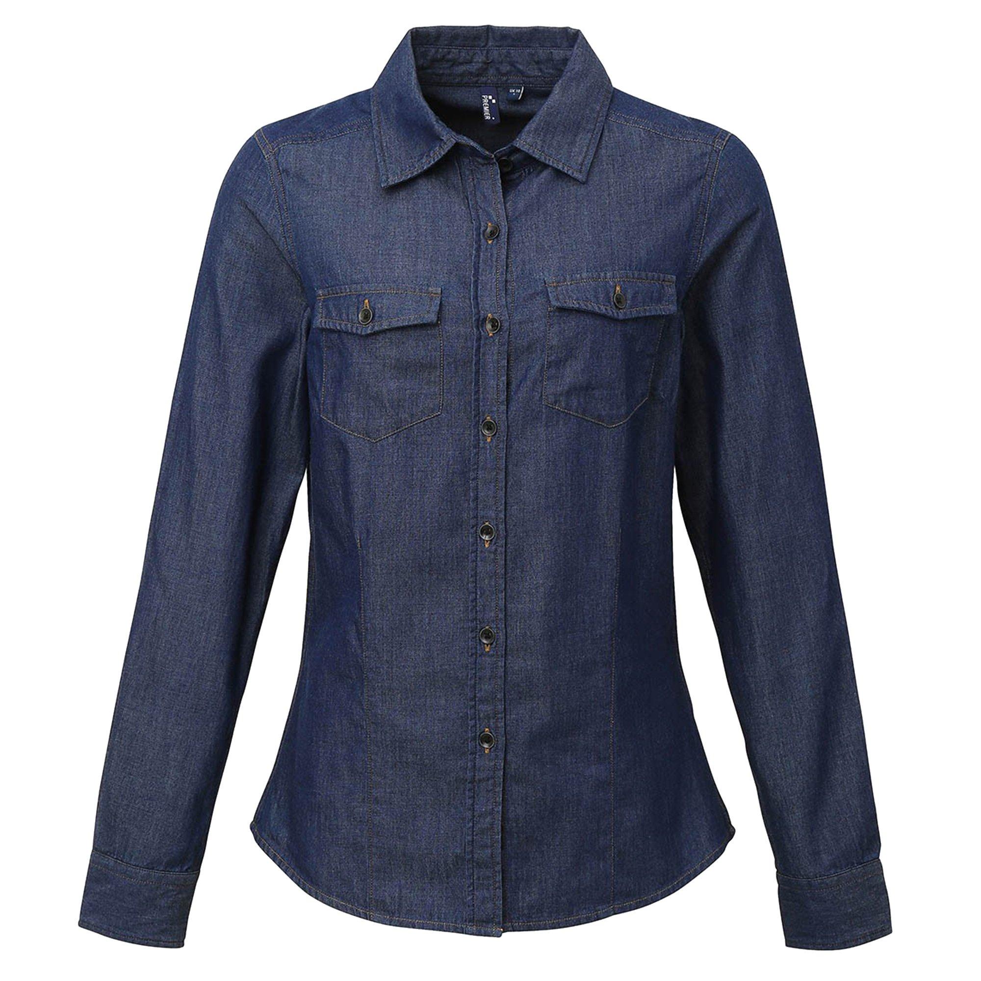 Image of Jeans Denim Bluse Damen Indigo L