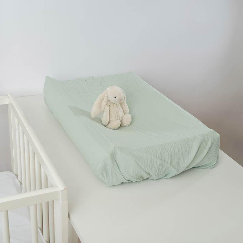 PAPATE  Housse de Matelas à Langer en Coton Bio Vert 