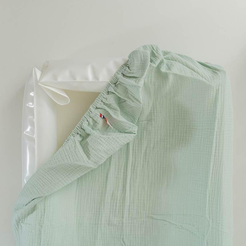 PAPATE  Housse de Matelas à Langer en Coton Bio Vert 