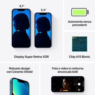 Apple  IPhone 13 15,5 cm (6.1") Doppia SIM iOS 17 5G 256 GB Blu 