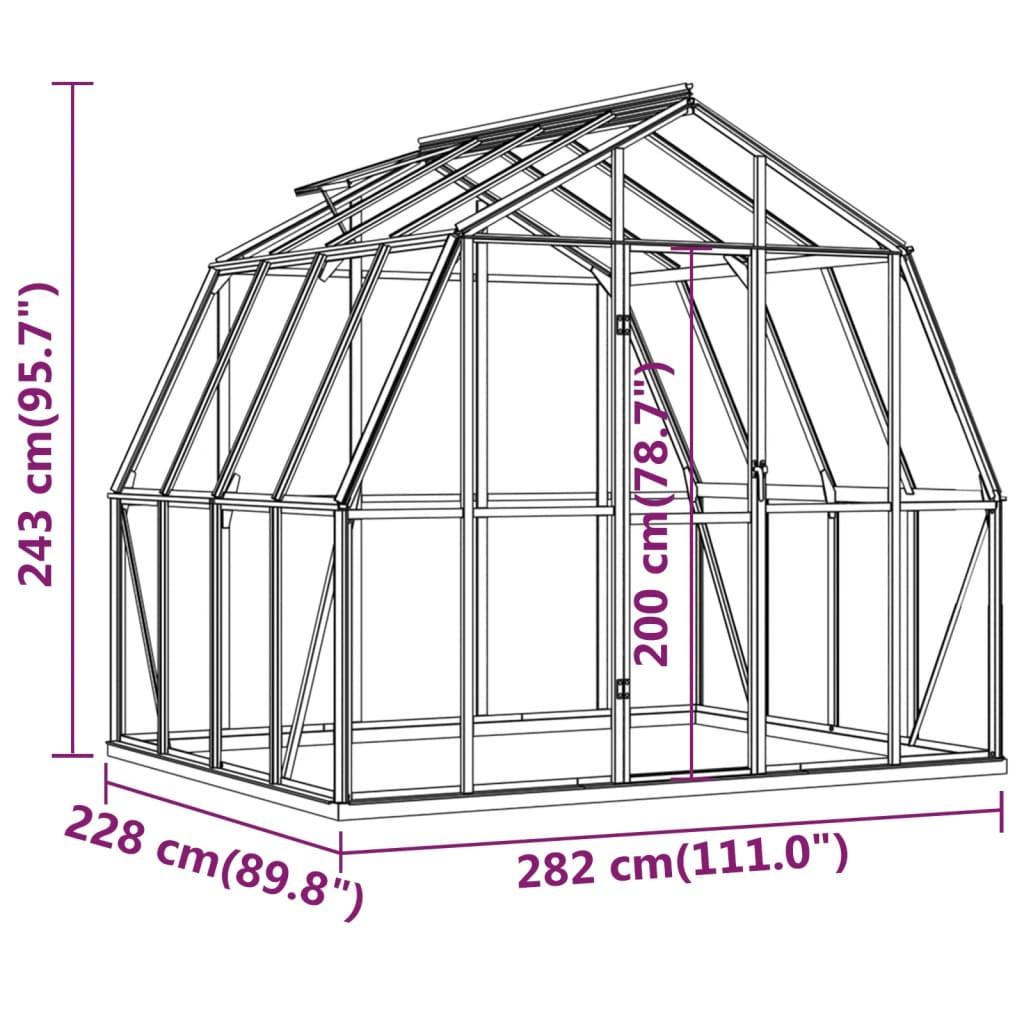 VidaXL Gewächshaus aluminium  