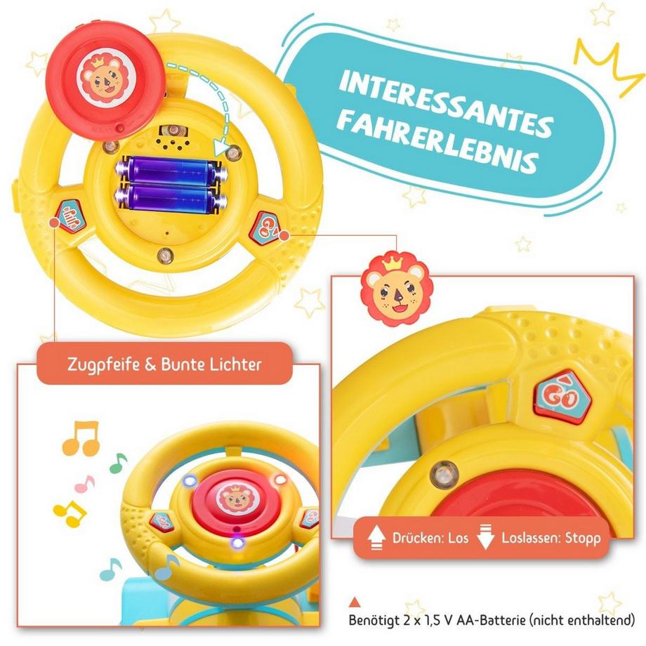 Northio  Train électrique pour enfants 6V avec 16 pièces de rail pour les enfants de 3 ans et plus Bleu. 