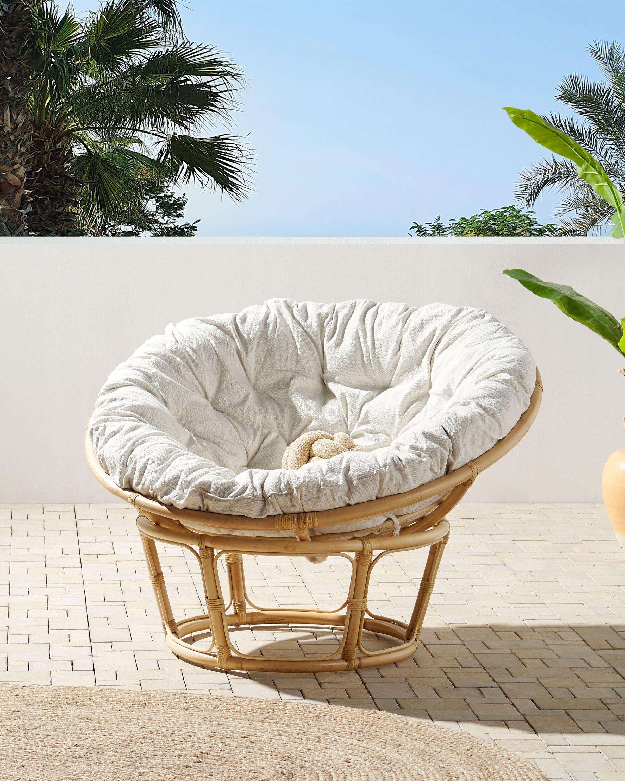 Beliani Chaise de jardin en Rotin Boho SALVO  