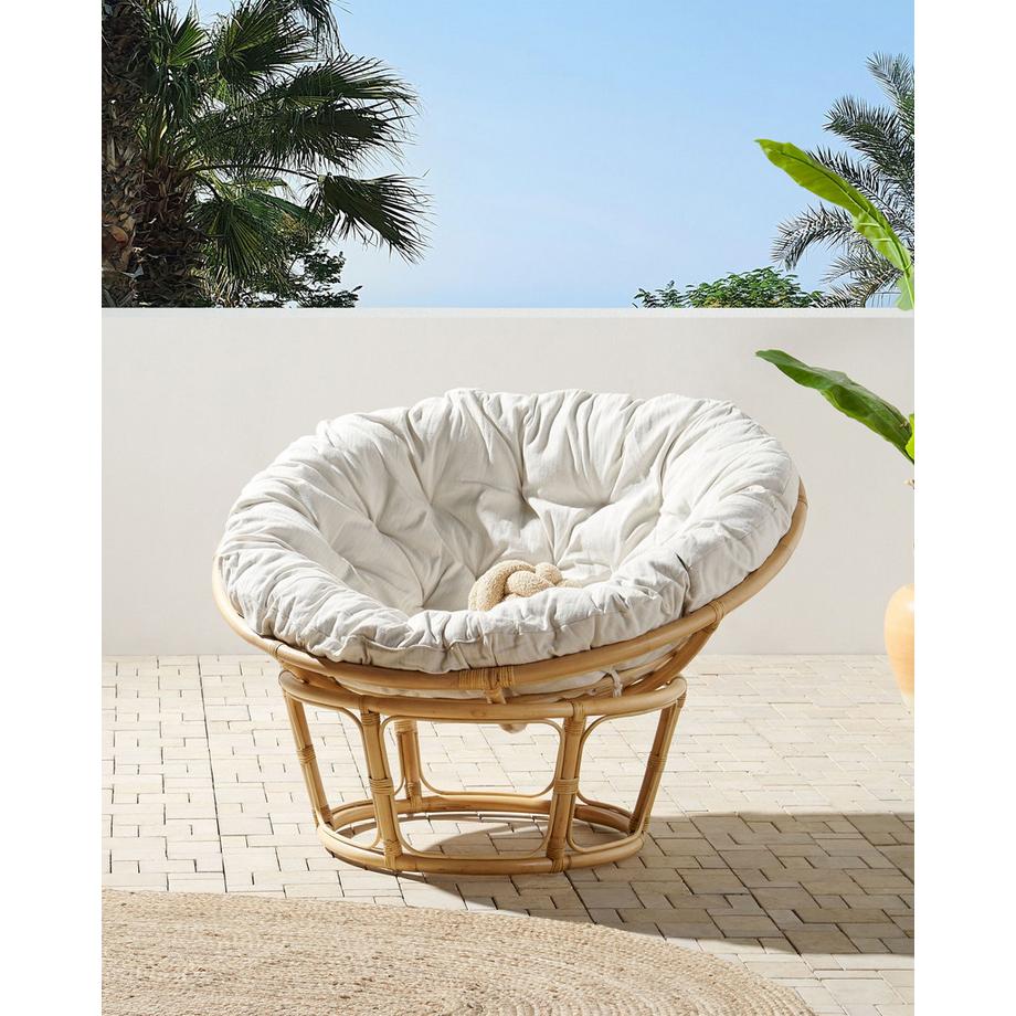 Beliani Chaise de jardin en Rotin  SALVO  