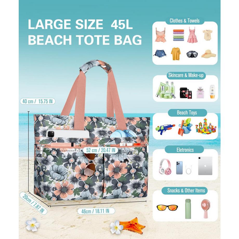 Only-bags.store grand sac cabas avec fermeture éclair  