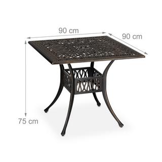 Northix Table de jardin carrée avec trou pour parasol  