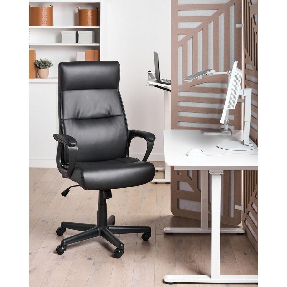 Beliani Poltrona da scrivania en Pelle sintetica Scandinavo GURU  