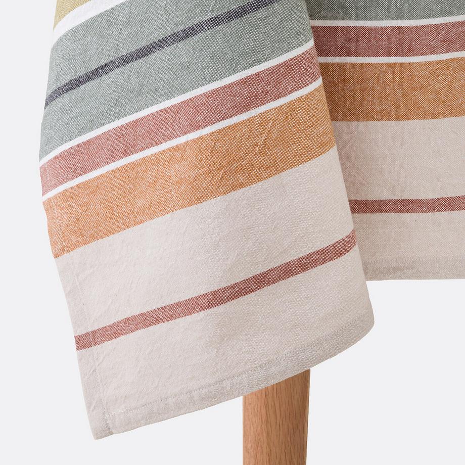 La Redoute Intérieurs  Tischdecke Streifen gewaschene Baumwolle gewebt-gefärbt 