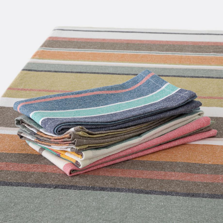 La Redoute Intérieurs  Tischdecke Streifen gewaschene Baumwolle gewebt-gefärbt 