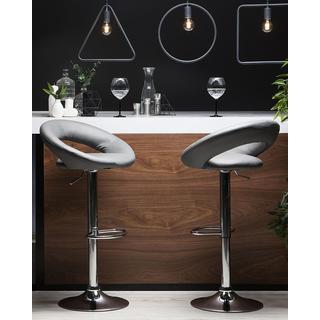 Beliani Lot de 2 tabourets de bar en Cuir PU Moderne PEORIA  