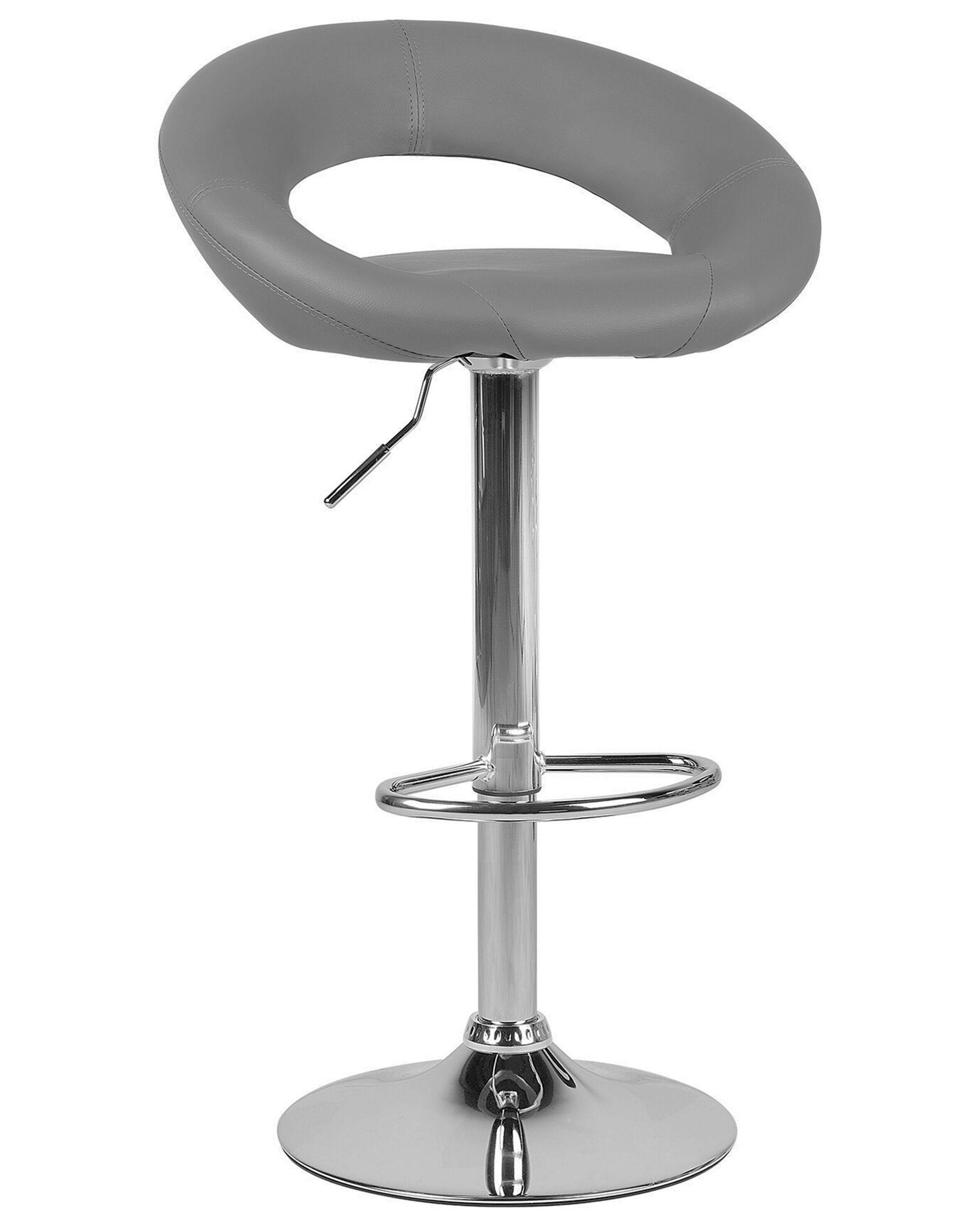 Beliani Lot de 2 tabourets de bar en Cuir PU Moderne PEORIA  