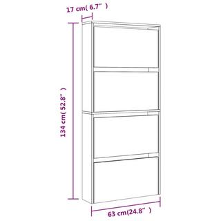 VidaXL Armoire à chaussures bois d'ingénierie  