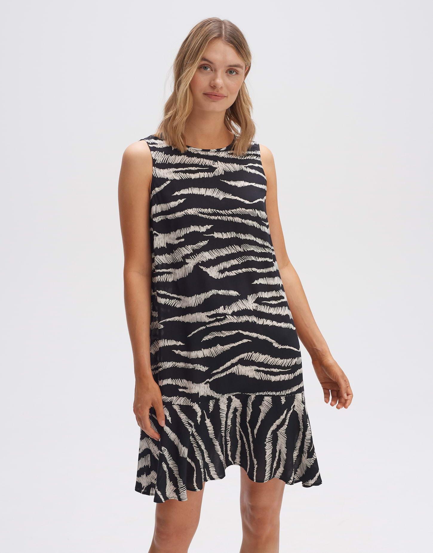Image of Sommerkleid Wenola Safari Leicht Ausgestellt Geschnitten Damen Schwarz 38