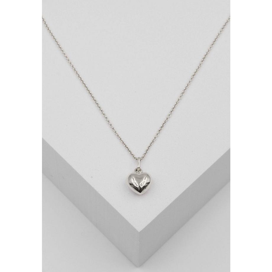 MUAU Schmuck  Pendentif coeur or blanc 750, 15x10mm 