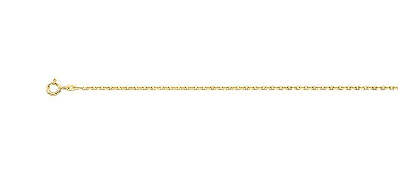 MUAU Schmuck  Collier forçat or jaune 585, 1.8mm, 50cm 