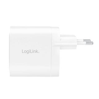 LogiLink  USB-Steckdosenadapter, 2x USB-C (PD), GaN-Technologie, 40 W 