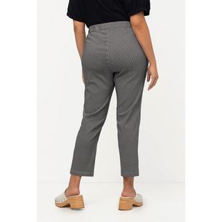 Ulla Popken  Pantaloni a 7/8 modello Sienna molto elasticizzati di bengalina con quadretto vichy 