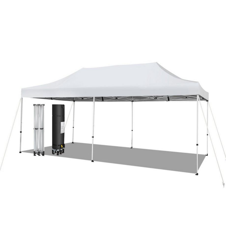 Northix 600 x 300 cm Großes Pop-Up-Überdachungszelt Sofortiger Sonnenschutz mit Rädern  