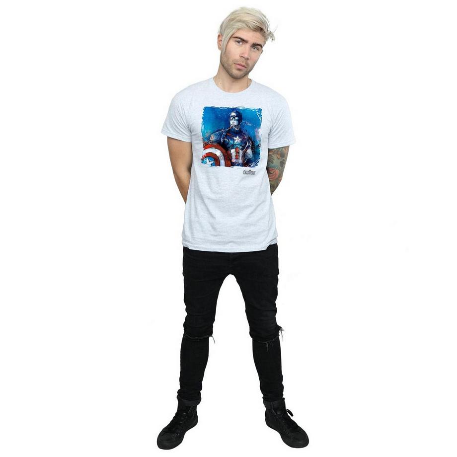 CAPTAIN AMERICA Sketch Logo T-Shirt  