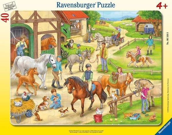 Ravensburger  Rahmenpuzzle Ravensburger Auf dem Pferdehof 40 Teile 