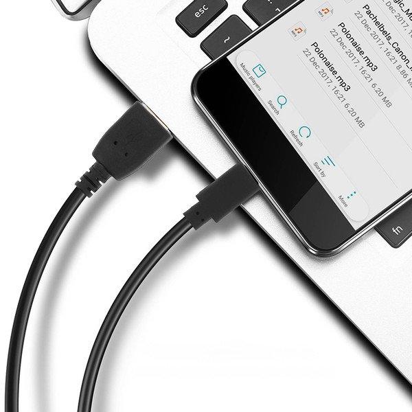 Avizar  USB-C / USB Kabel, Quick Charge 1.2m 