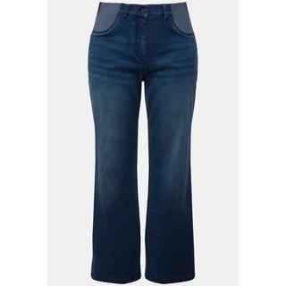 Ulla Popken  Jeans modello Mary con taglio della gamba ampio, inserti elasticizzati e cintura comoda 