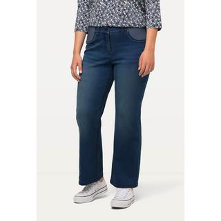 Ulla Popken  Jean Mary, jambe large et ceinture confortable, empiècements stretch 