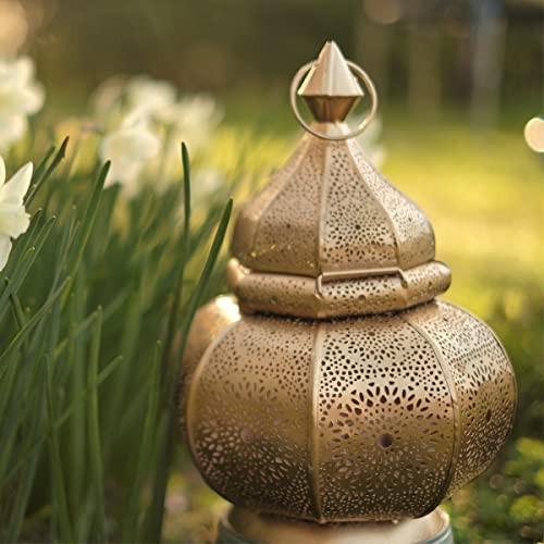 Alopini Orientalische Laterne Metall Lamis Goldfarbig  