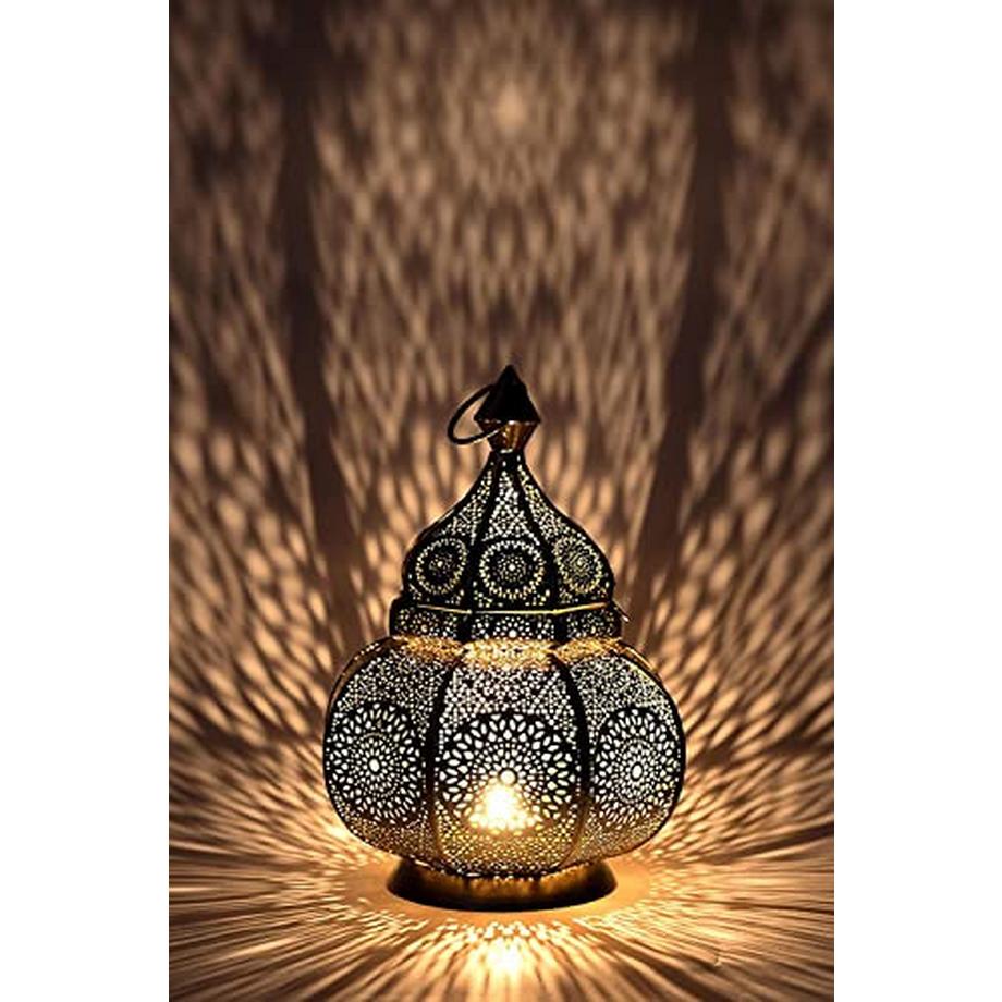 Alopini Orientalische Laterne Metall Lamis Goldfarbig  