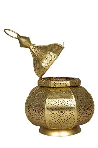 Alopini Orientalische Laterne Metall Lamis Goldfarbig  