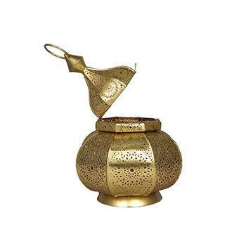 Alopini Orientalische Laterne Metall Lamis Goldfarbig  