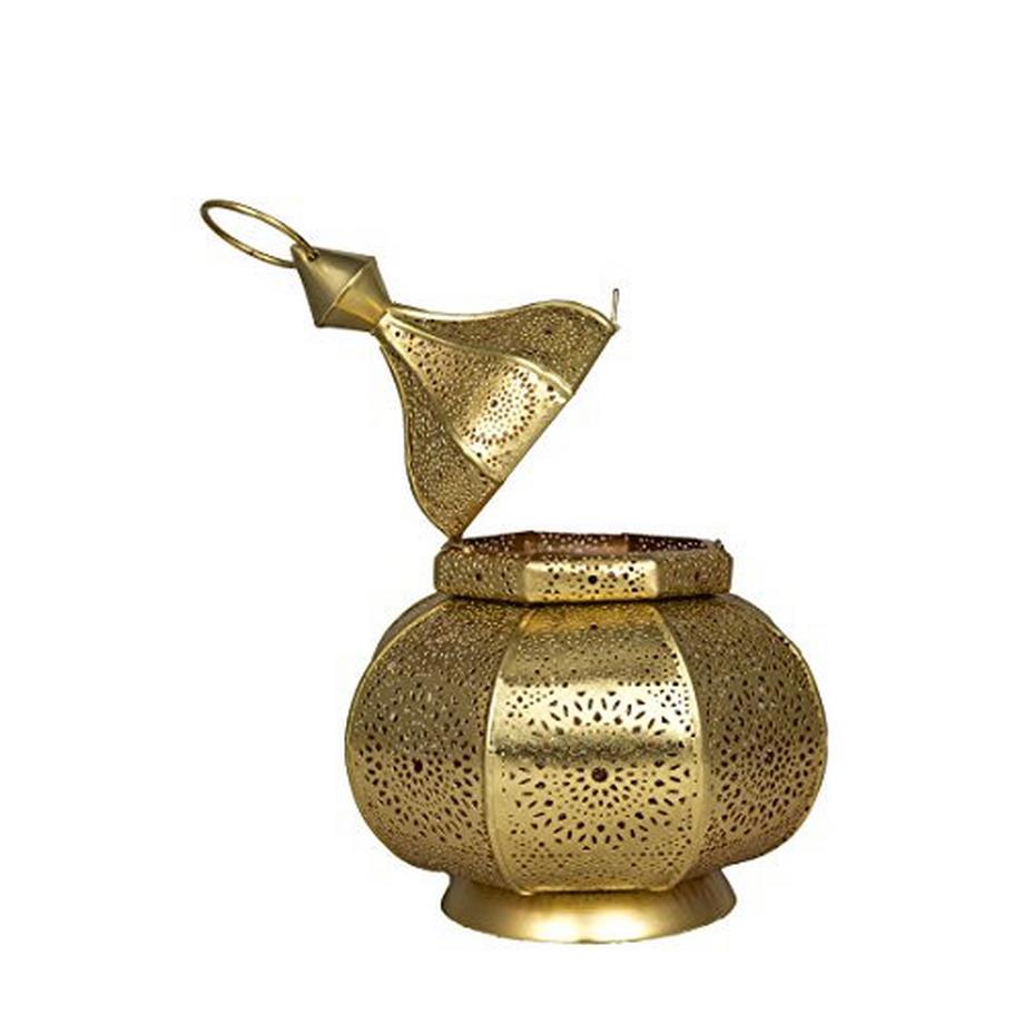 Alopini Orientalische Laterne Metall Lamis Goldfarbig  