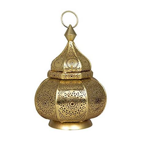 Alopini Orientalische Laterne Metall Lamis Goldfarbig  