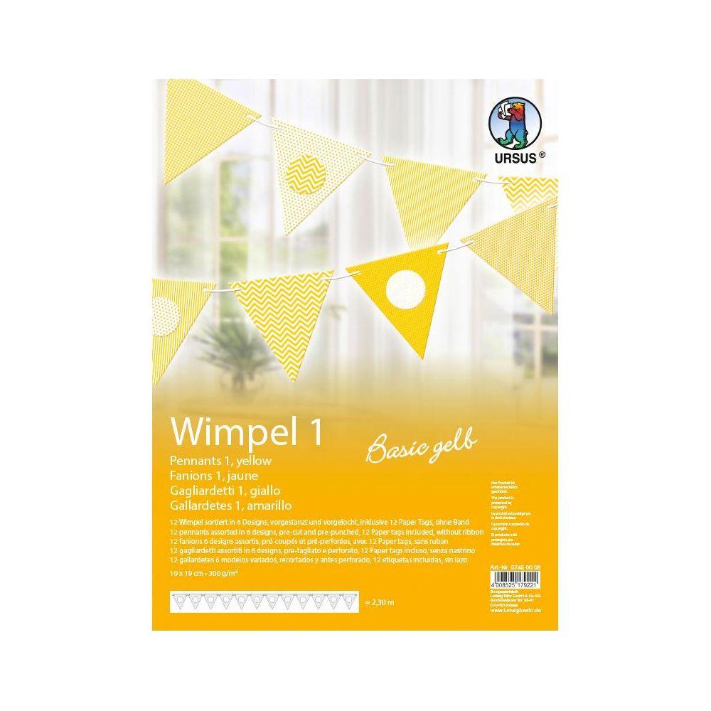 Image of Wimpel 1 Fahnenbanner Unisex Gelb Bunt ONE SIZE