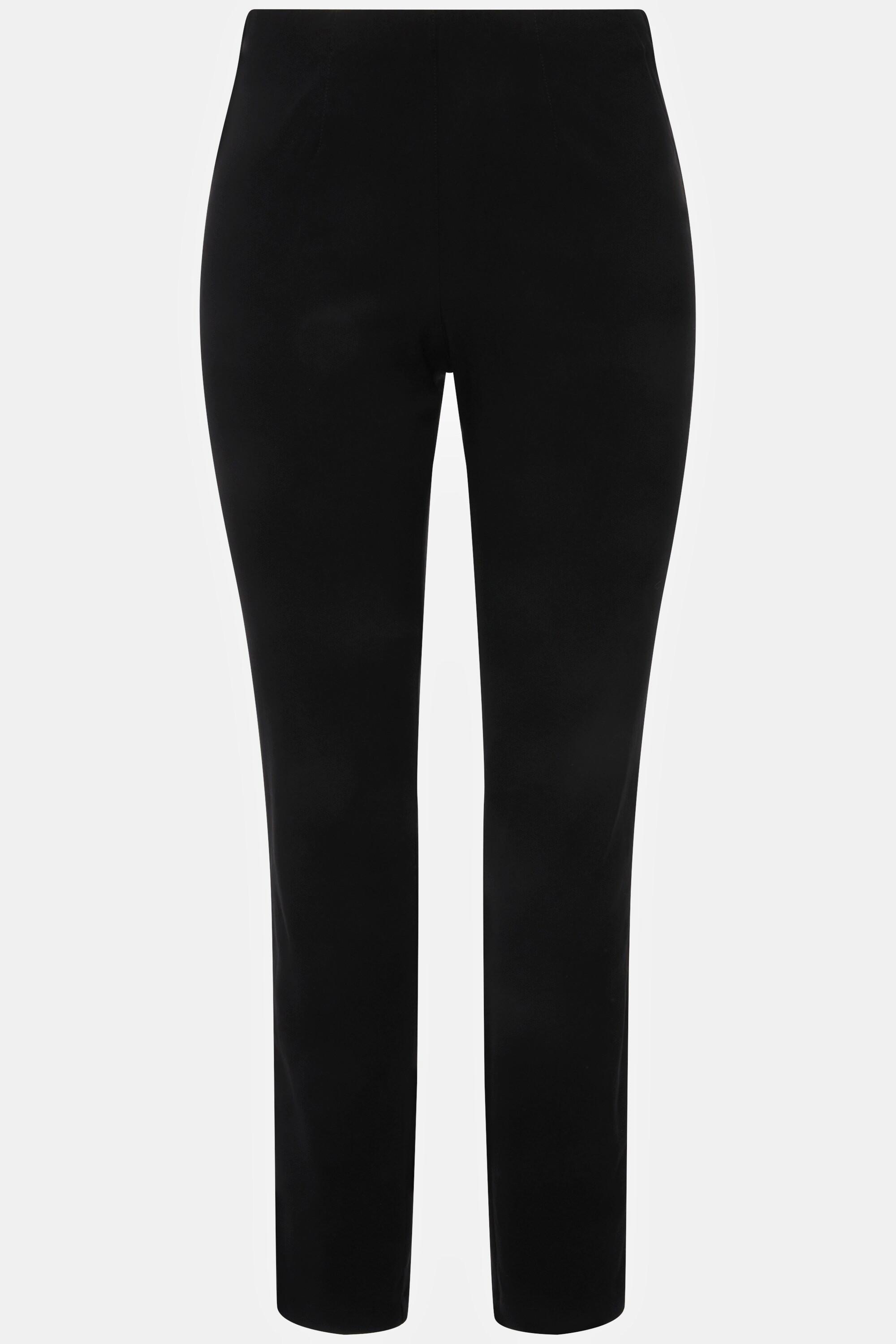 Ulla Popken  Pantalon en tissu bengaline stretch. Modèle Sienna. Jambe slim et taille élastique 