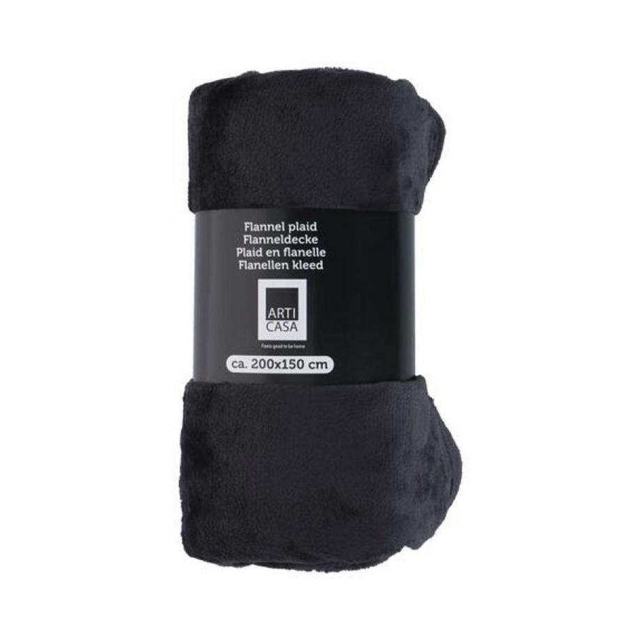 Arti Casa Flanelldecke 200x150cm Dunkelgrau  
