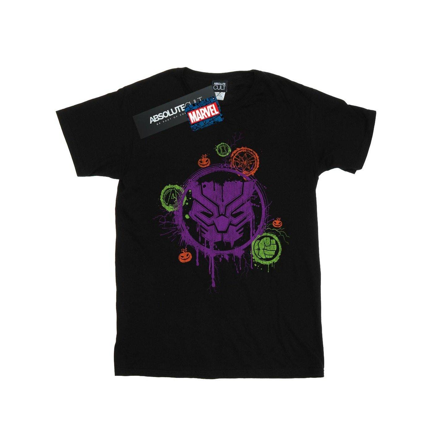 Image of Avengers Panther Halloween Icon Tshirt Damen Schwarz XL