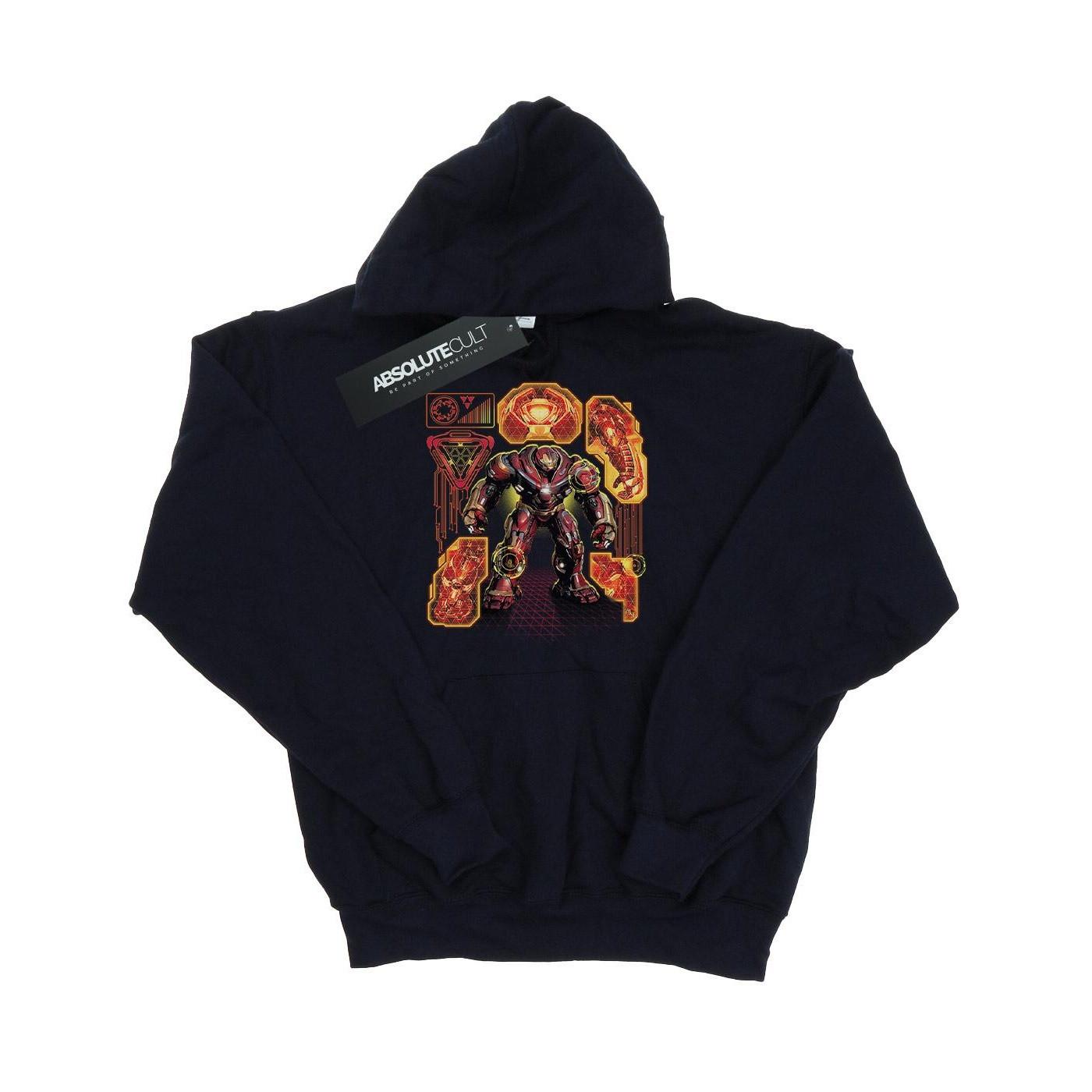 Image of Avengers Infinity War Hulkbuster Blueprint Kapuzenpullover Herren Marine S